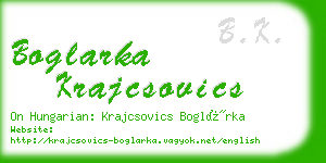 boglarka krajcsovics business card
